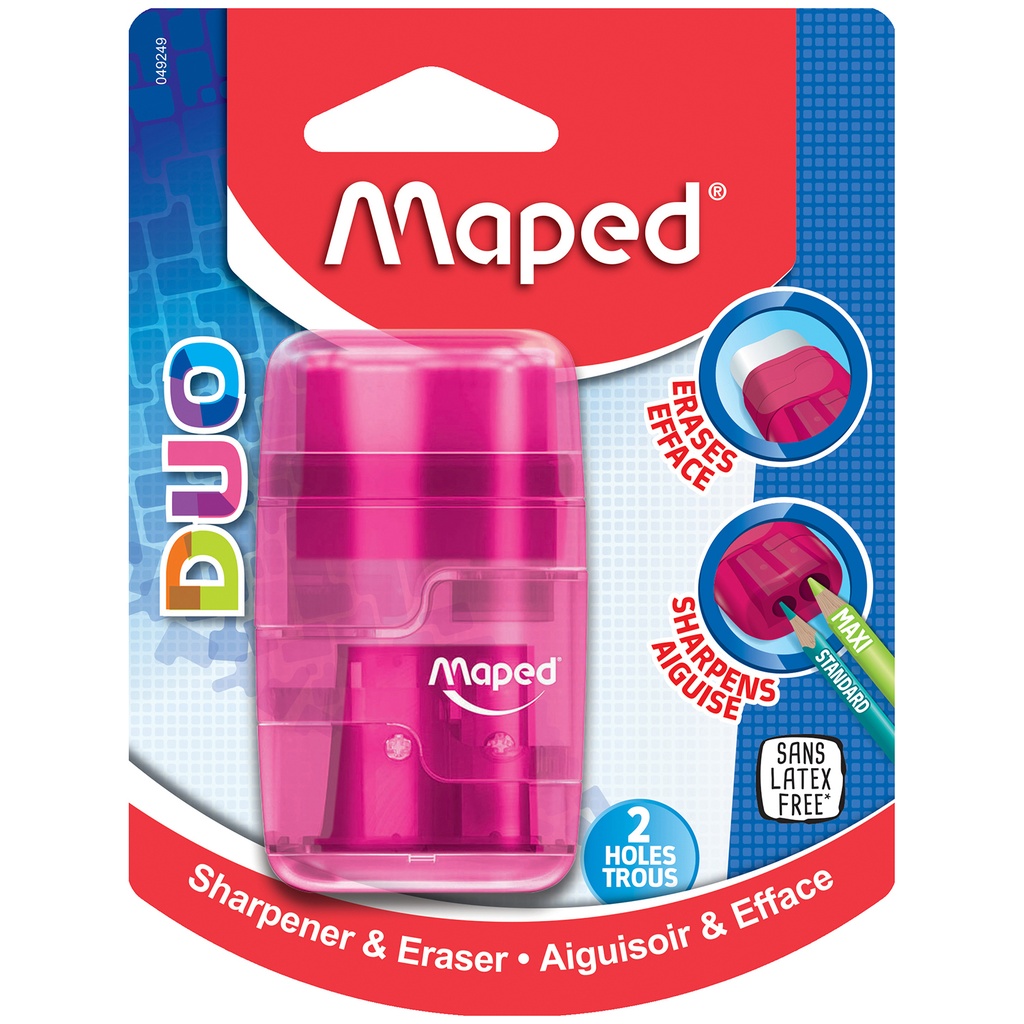 Assorted Connect DUO 2 Hole Sharpener / Eraser Combo