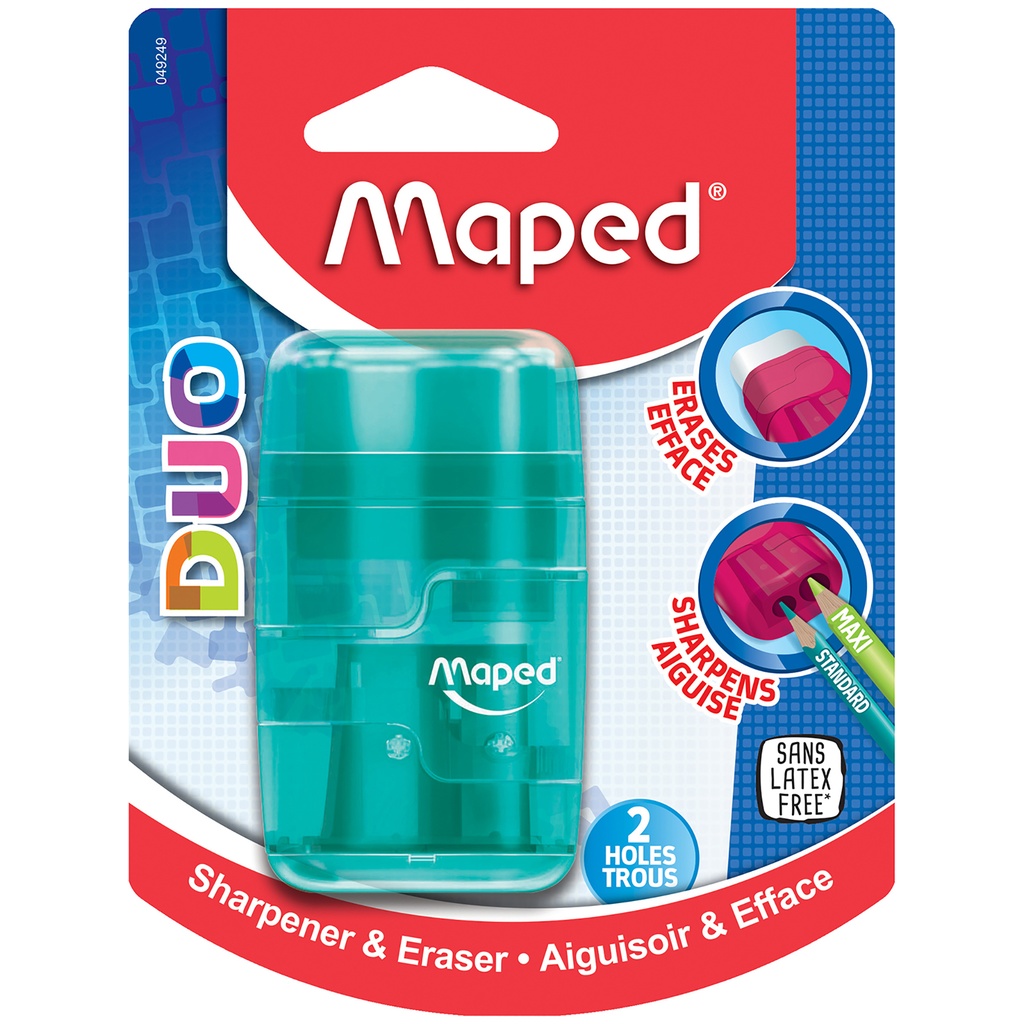 Assorted Connect DUO 2 Hole Sharpener / Eraser Combo