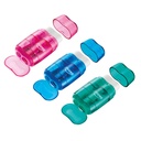 Assorted Connect DUO 2 Hole Sharpener / Eraser Combo Pack of 12