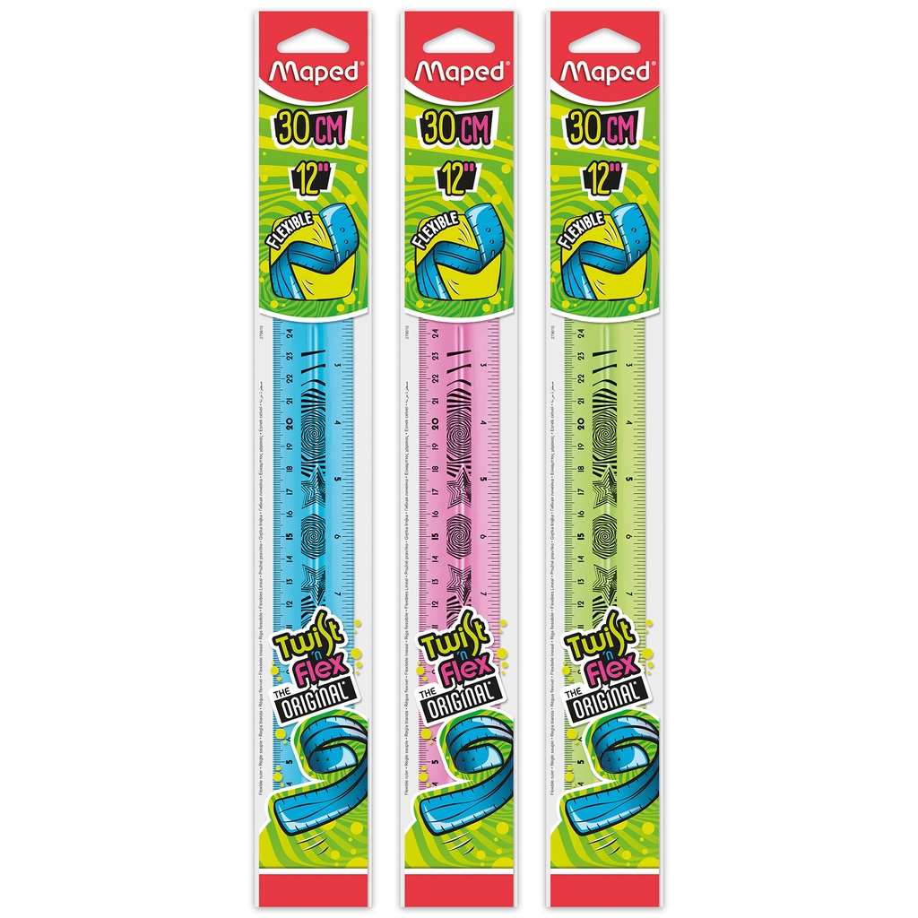 Assorted Twist'N Flex Ruler 12" 