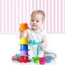 Beautiful Colored Stacking Cups With Sea Animals
