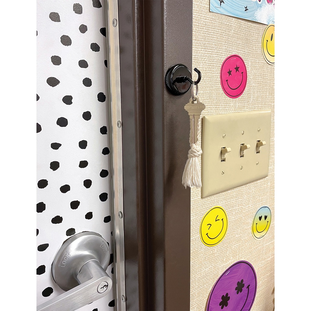 Black & White Magnetic Hooks Pack of 4
