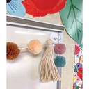 Black & White Magnetic Hooks Pack of 4