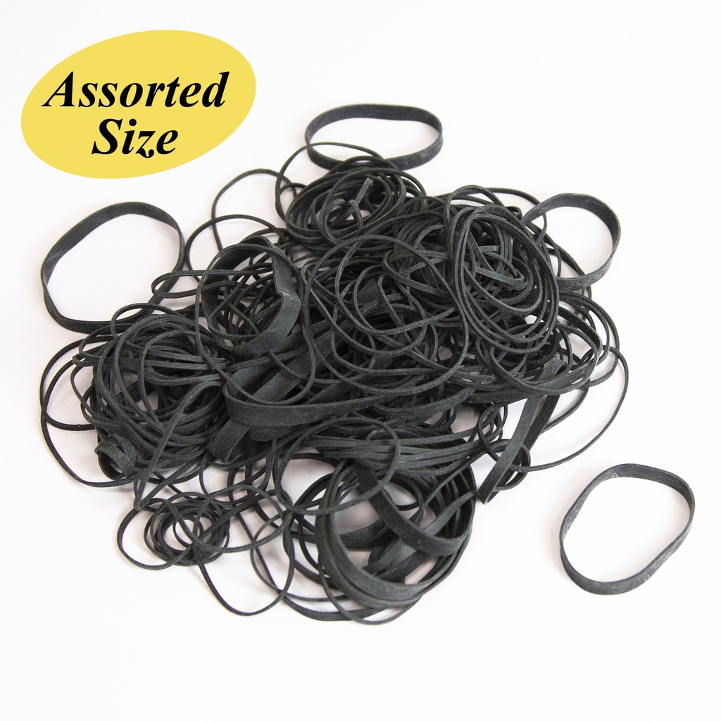 Black Assorted Sizes Rubber Bands 2 oz./56.70 g
