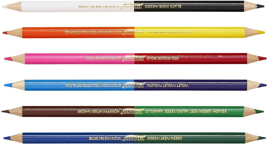 Prang Duo Colored Pencils 12 Color - 6 Ct Set