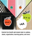 Black, White &amp; Stylish Brights Apples Cut-Outs