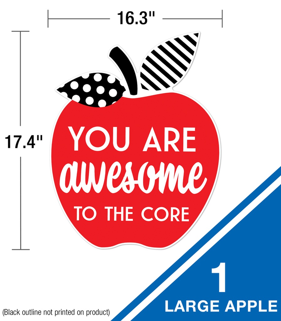 Black, White &amp; Stylish Brights You Are Awesome to the Core Bulletin Board Set