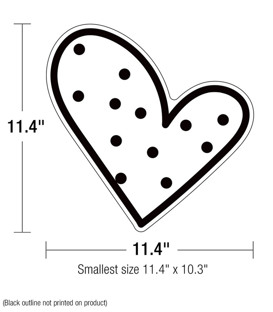 Kind Vibes Jumbo Doodle Hearts Cut-Outs