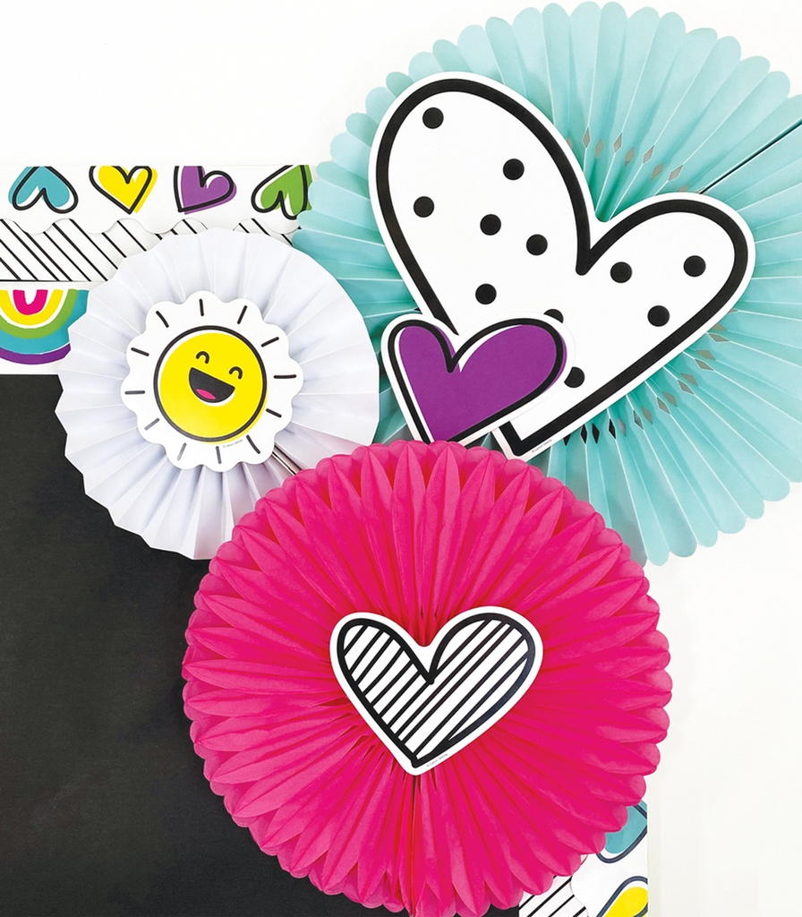 Kind Vibes Jumbo Doodle Hearts Cut-Outs