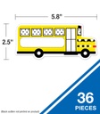 Black, White &amp; Stylish Brights School Bus Cut-Outs