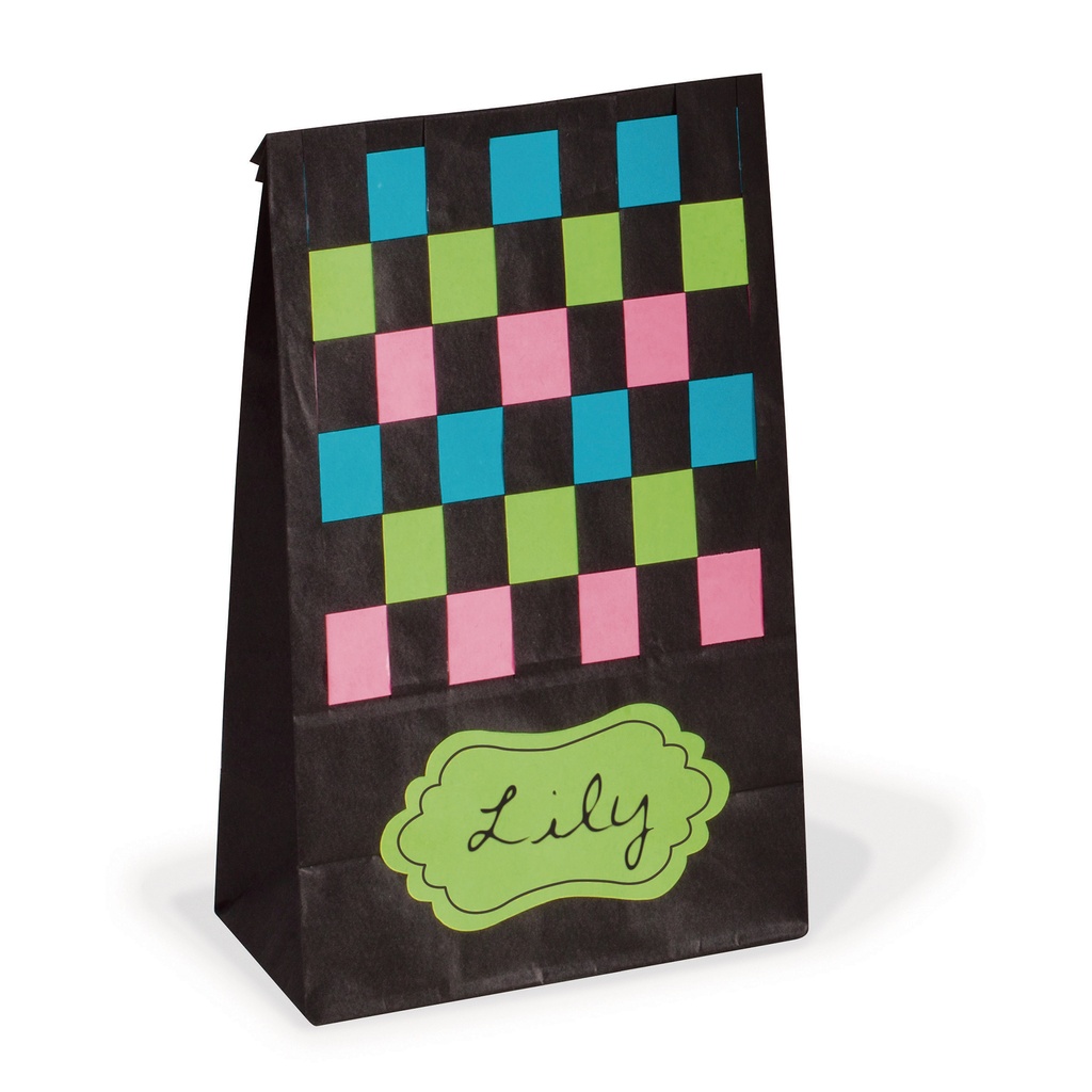 Bright Colors 4 1/8" x 2-5/8" x 8" Mini Kraft Bags 28 Bags