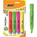 Chisel Tip Assorted Colors Brite Liner® Grip Tank Highlighter Pack of 4