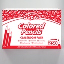 Colored Pencil Classroom Pack 250ct in 10 Colors