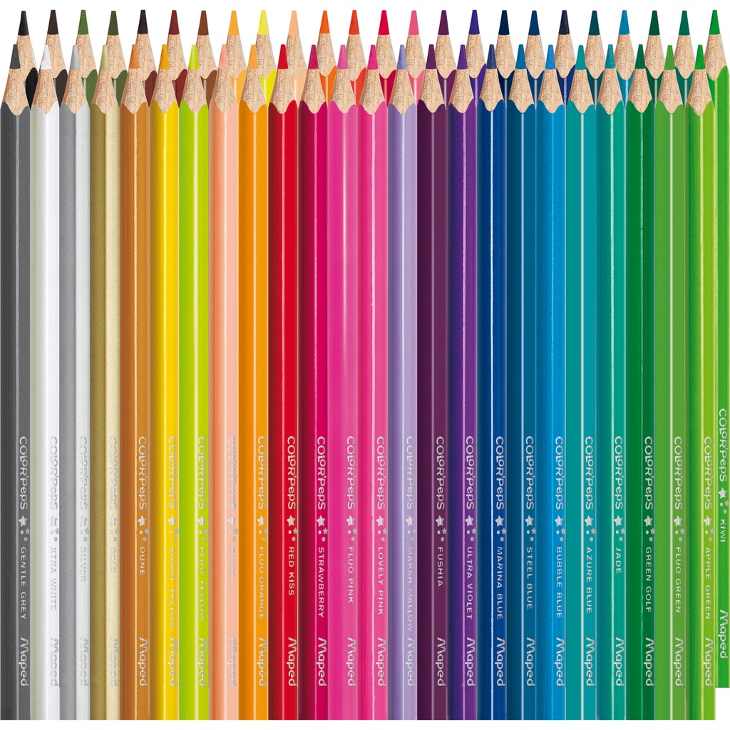 Color'Peps Triangular Colored Pencils Pack of 48