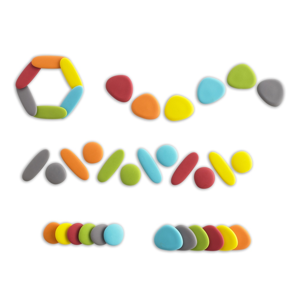 Earth Colors Junior Rainbow Pebbles® Mini Jar Set of 36