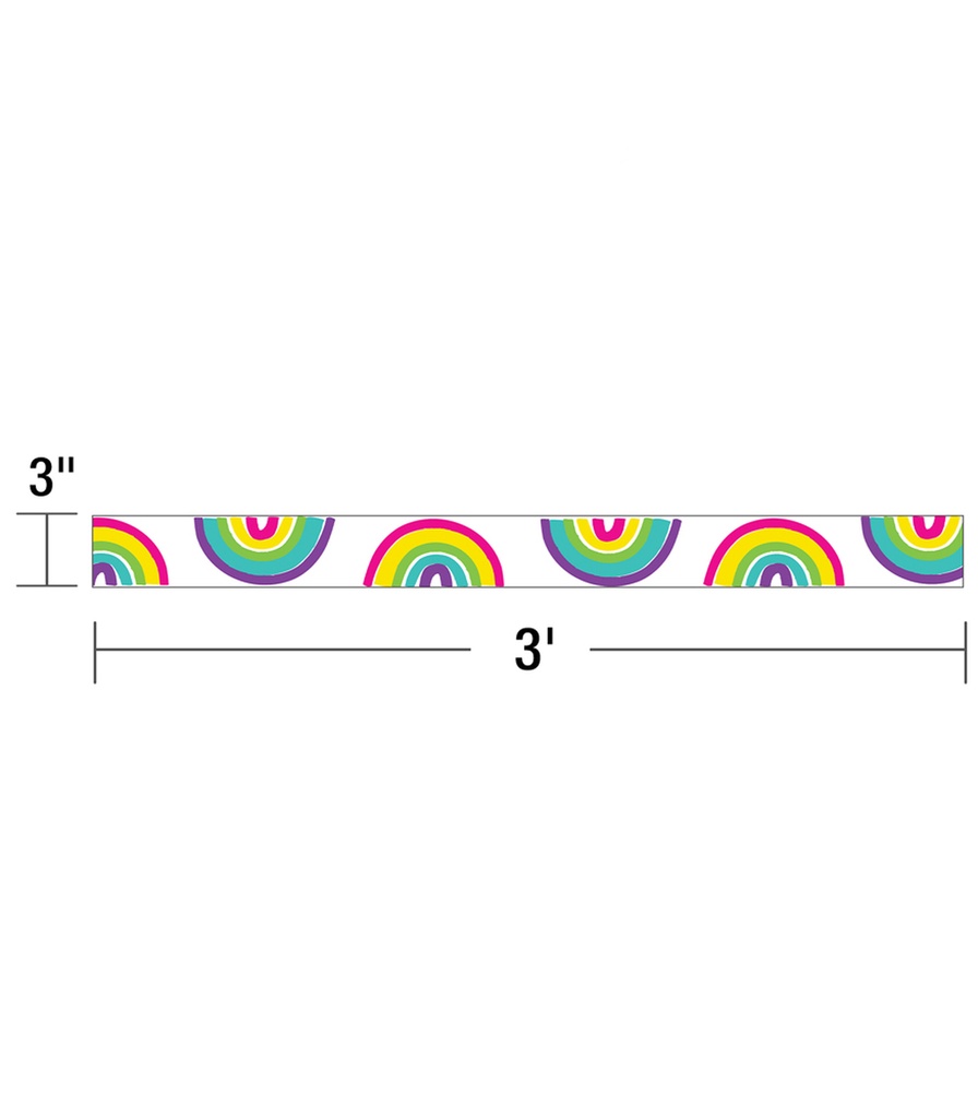 Kind Vibes Rainbows Straight Borders