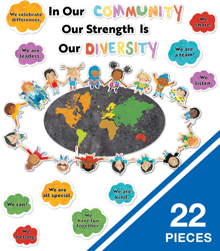 All Are Welcome Our Strength Is Our Diversity Bulletin Board Set