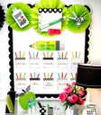 Black, White &amp; Stylish Brights Classroom Jobs Mini Bulletin Board Set