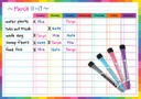 Colorful Magnetic Dry Erase Task Chart