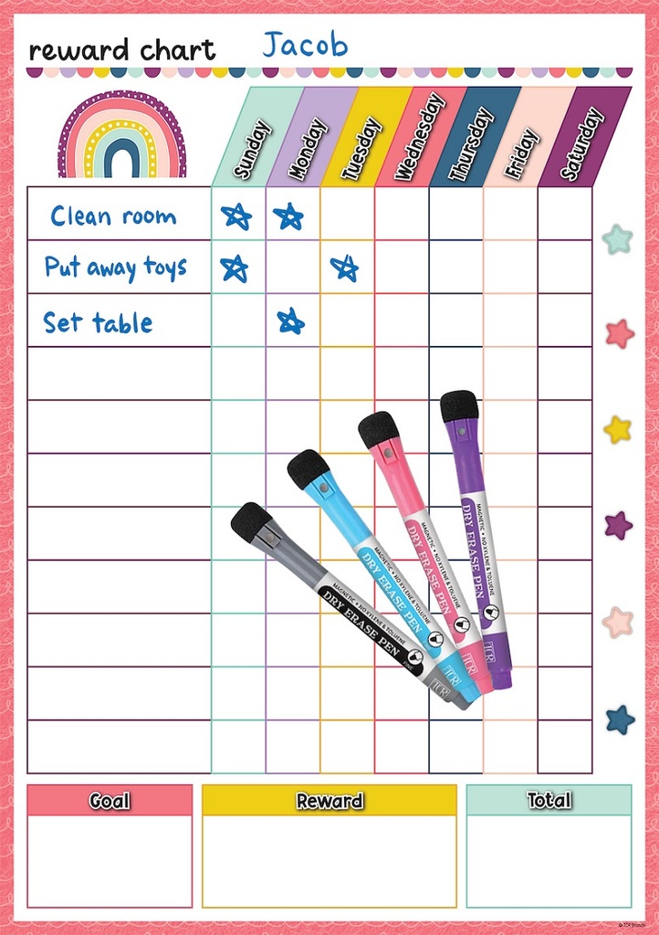 Oh Happy Day Magnetic Dry Erase Reward Chart