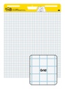 4ct Post-It Super Sticky White with Blue Grid Line Easel Pads