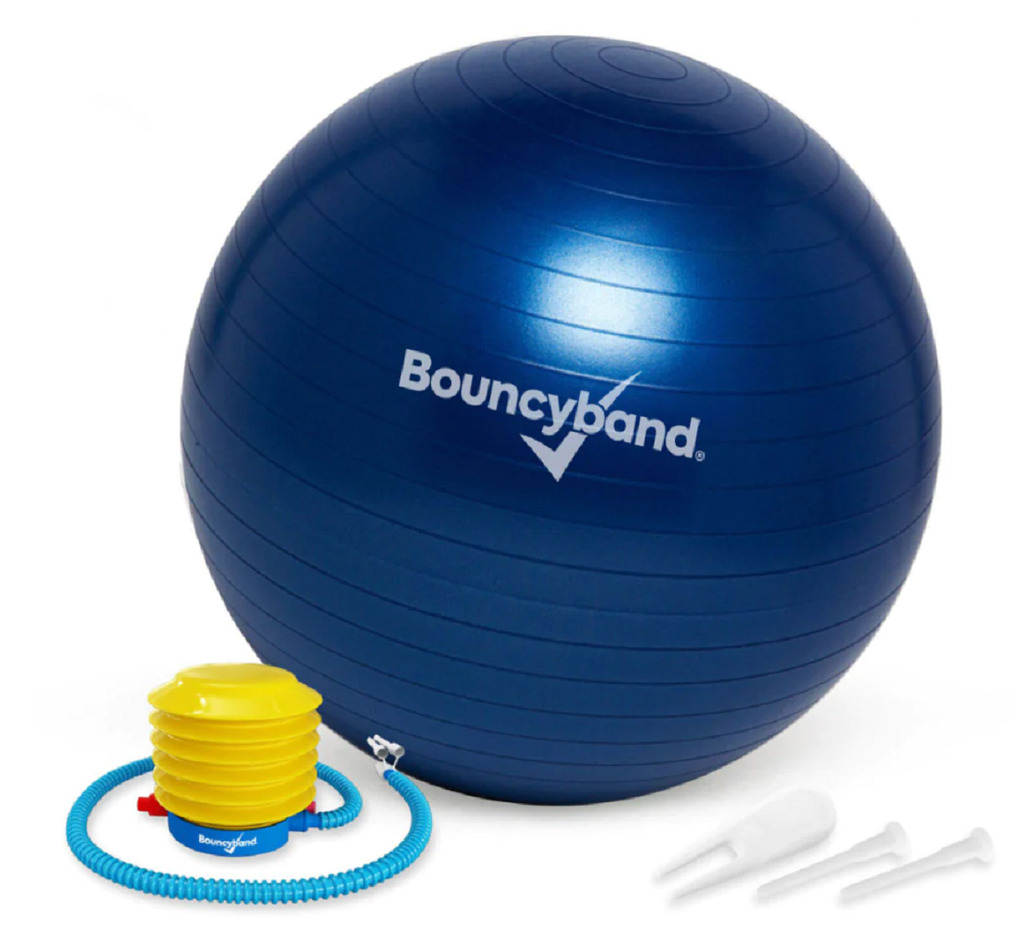 Non-Rolling Blue Balance Ball Chair 55cm