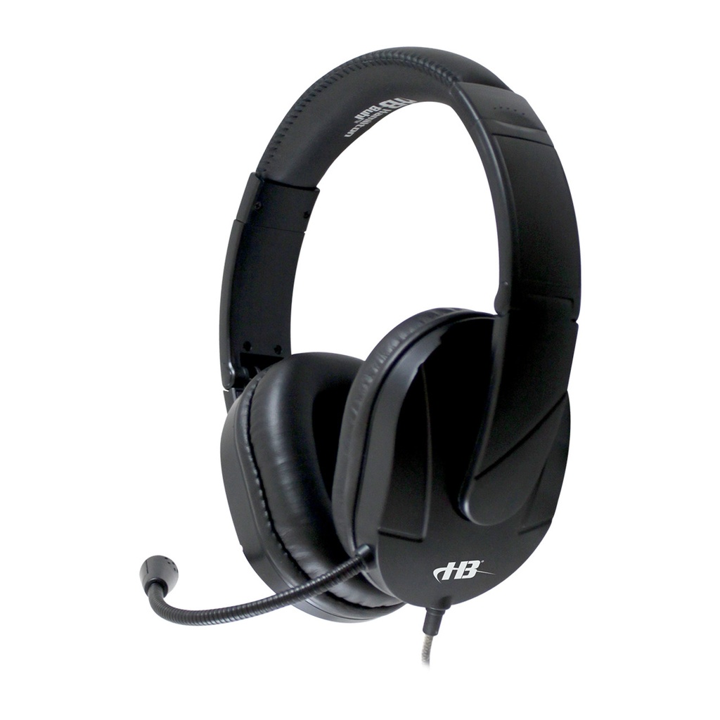 MACH-2 Deluxe-Sized Multimedia Headset with Steel-Reinforced Gooseneck Mic USB Plug