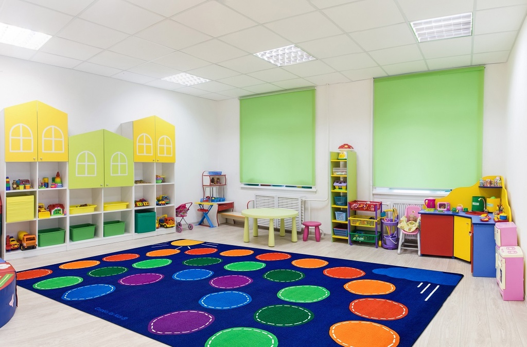 Rainbow Seating Rug in room