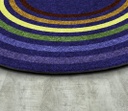 Rainbow Rings 3'10" x 5'4" Oval area rug in color Multi
