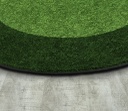 All Around 5'4" Round Area Rug Green