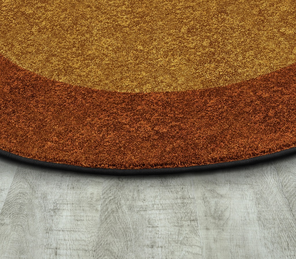 All Around 5'4" Round Area Rug Orange