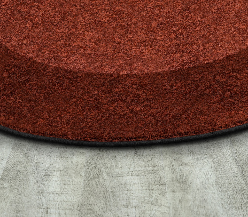 All Around 5'4&quot; Round Area Rug Red