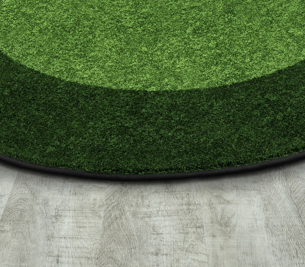 All Around 7'8&quot; x 10'9&quot; Oval Area Rug Green