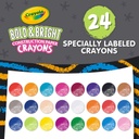 24ct Bold & Bright Construction Paper Crayons