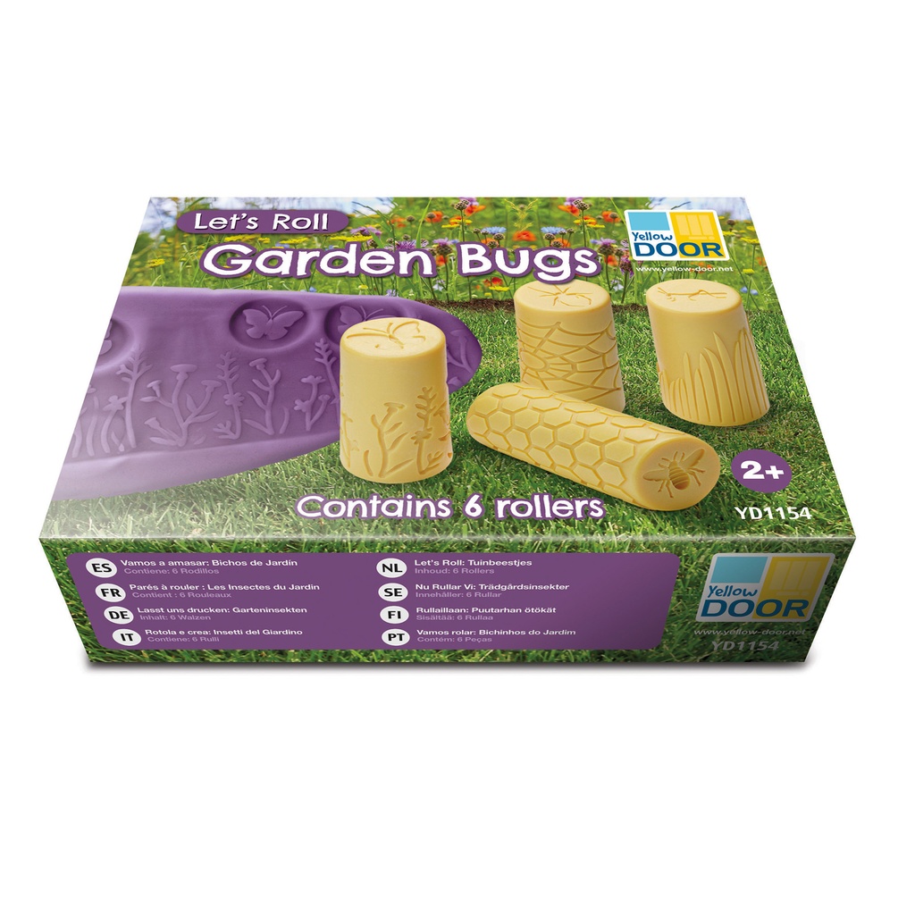 6ct Let's Roll Garden Bugs Roller Set