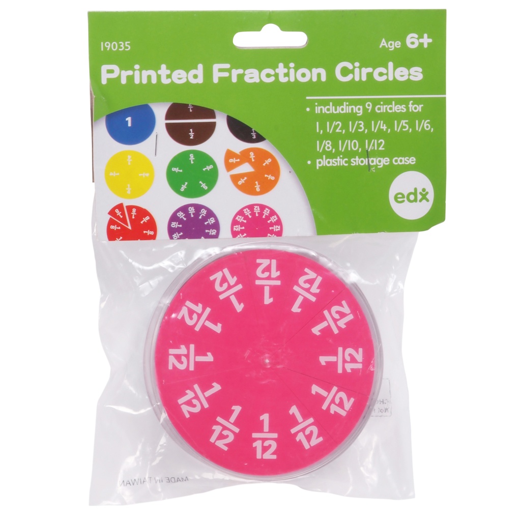 Fraction Circles - Set of 51 - 9 Values & Colors (2009 ESP)