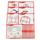 Skeletal Starter Geo Set - 144 Multicolored Pieces - 20 Double-Sided Activity Cards