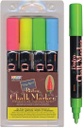 Broad Point Chalk Marker Set, Fluorescent Red, Blue, Yellow and Green