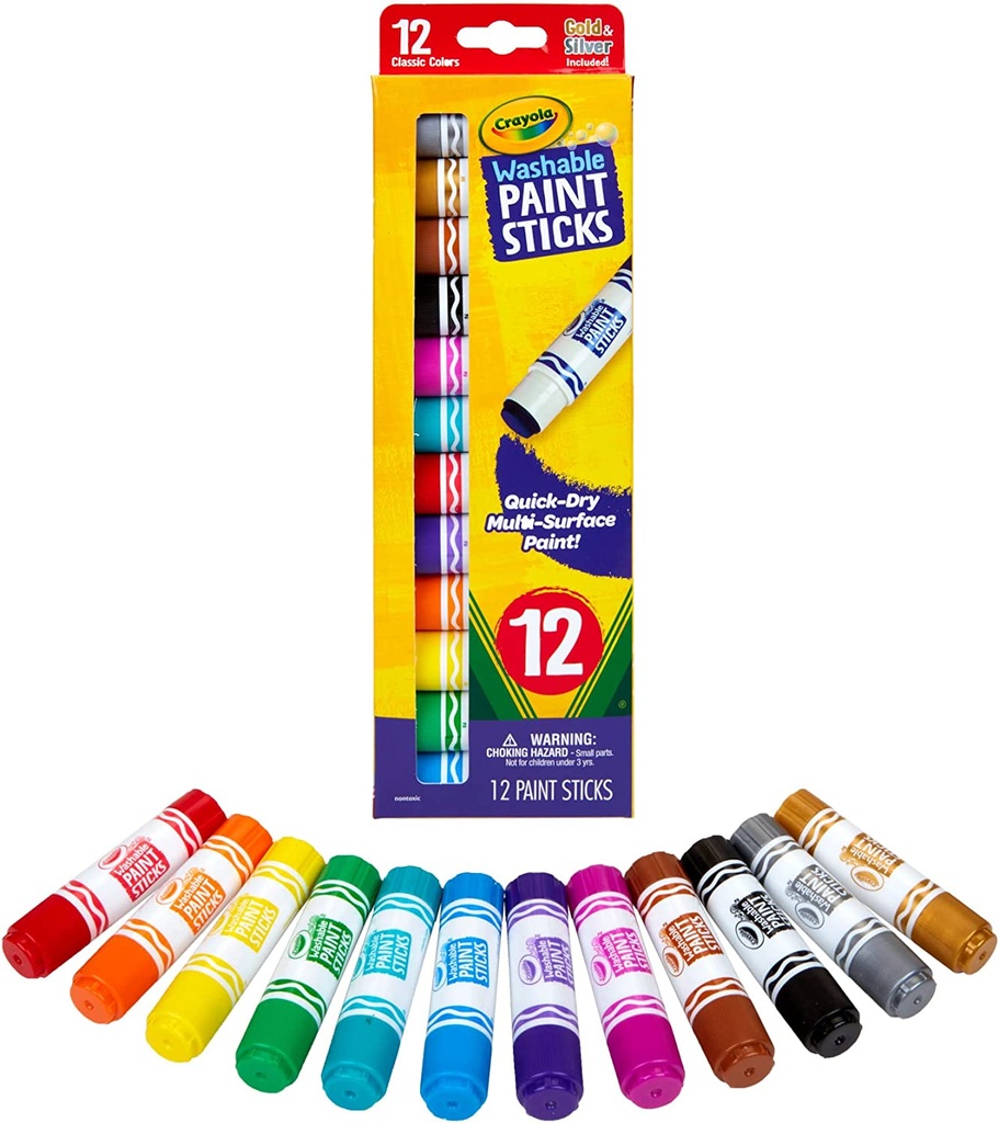 12ct Washable Paint Sticks