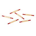 Mini Textured Wooden Rolling Pins Set of 6