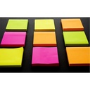 Neon 3" x 3" Stick On Notes Pack of 12