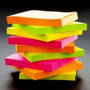 Neon 3" x 3" Stick On Notes Pack of 12