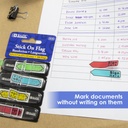 Neon Color Printed Sign Here Flags with Dispenser 25 ct 4 Pack