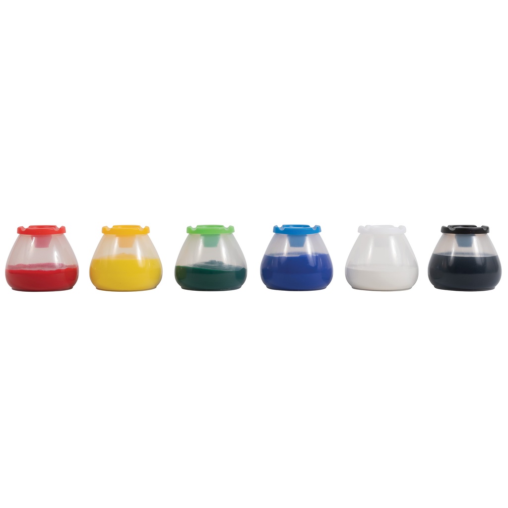 No Spill No Tip Paint Pots Set of 12 in 6 colors