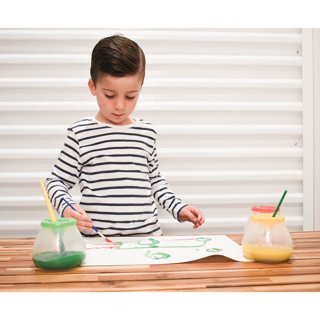 No Spill No Tip Paint Pots Set of 12 in 6 colors