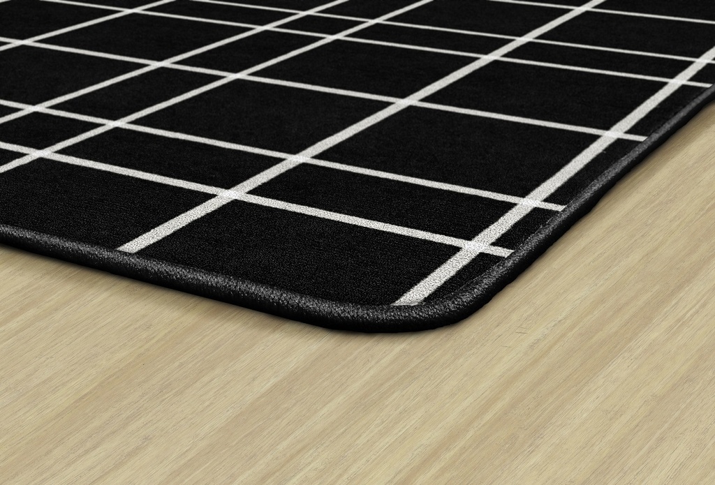 Black Check 6' X 8'4 Rectangle