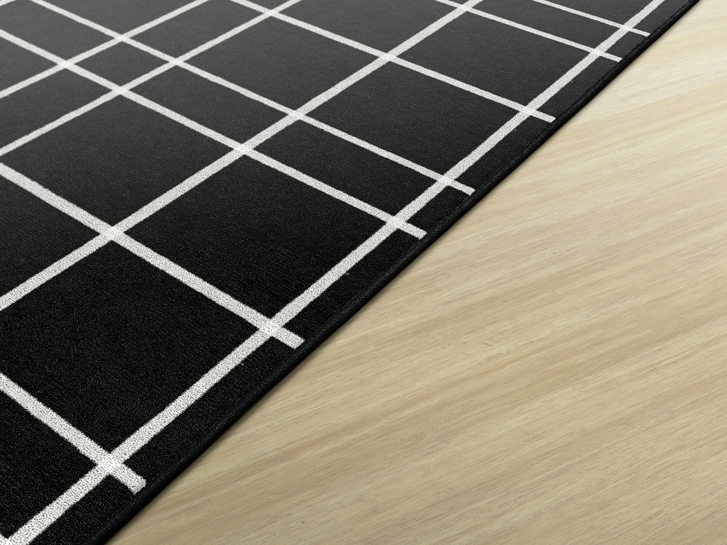 Black Check 6' X 8'4 Rectangle