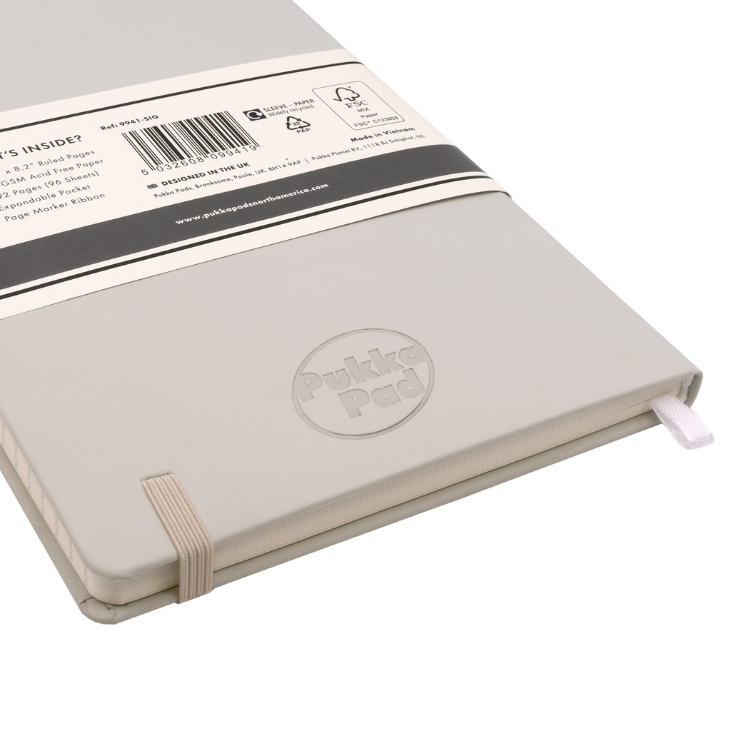 Oatmeal Pukka Soft Cover A5 Notebook College Ruled