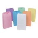 Pastel Colors 6" x 3 5/8" x 11" Kraft Bags 28 Bags