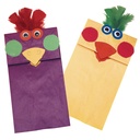 Pastel Colors 6" x 3 5/8" x 11" Kraft Bags 28 Bags